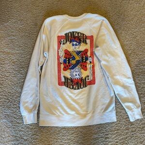 Mythical Graphic White Sweater size medium unisex